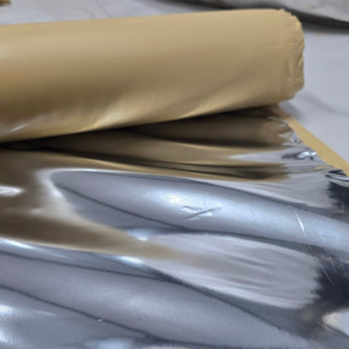 Silver Plain Leather Gota Paper