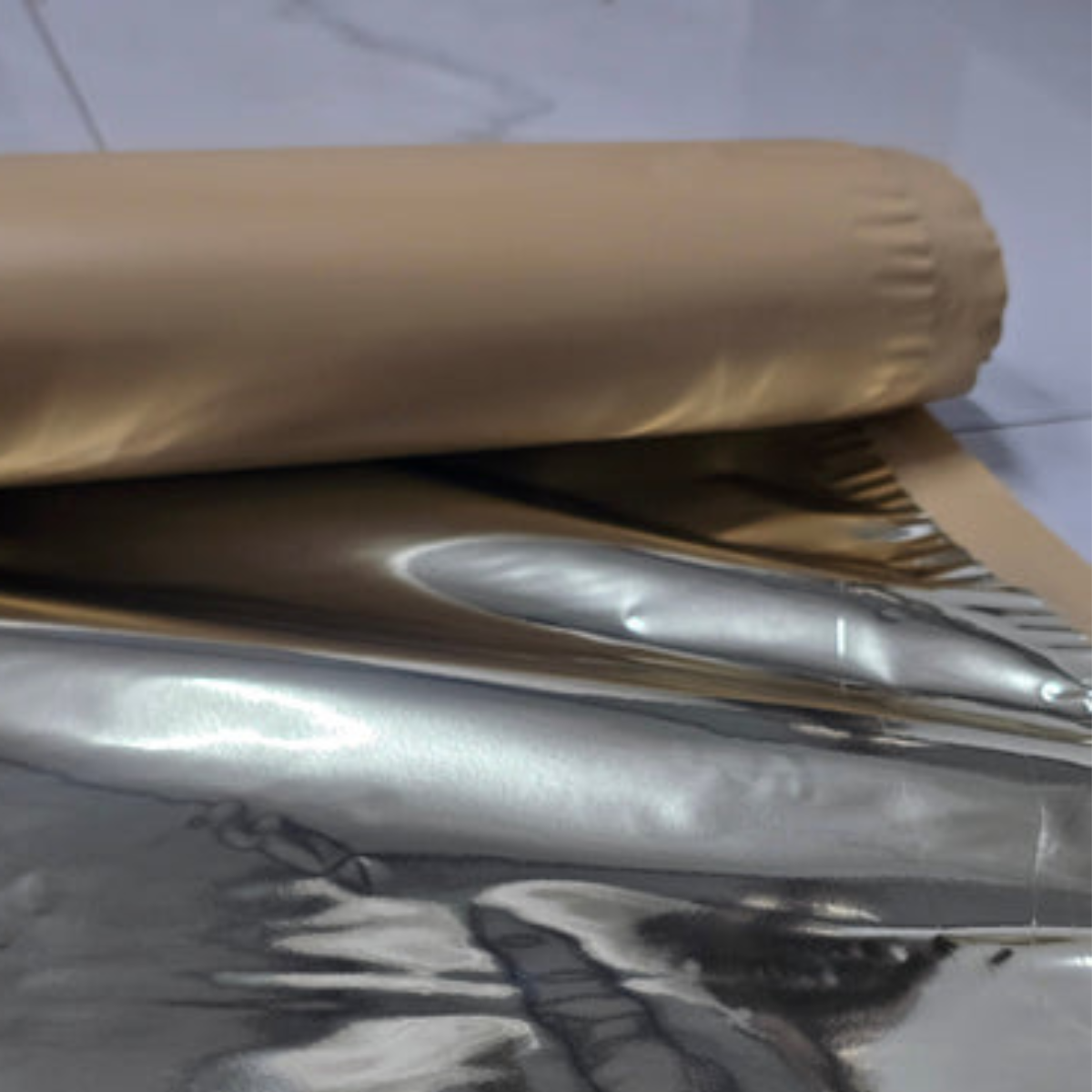 Light Gold Plain Leather Gota Paper