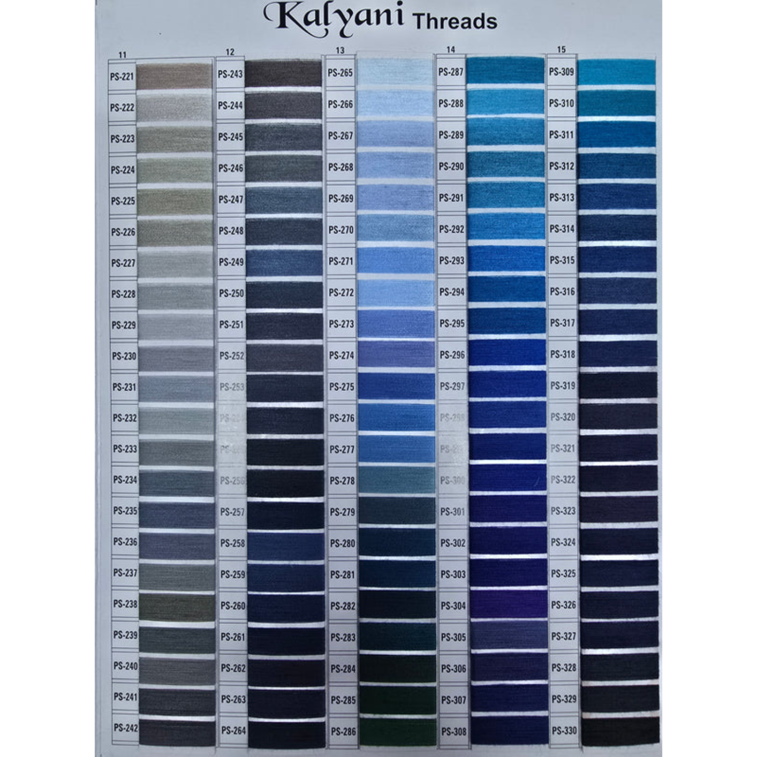 2/50 spun polyester (415+ shades) Shade Card