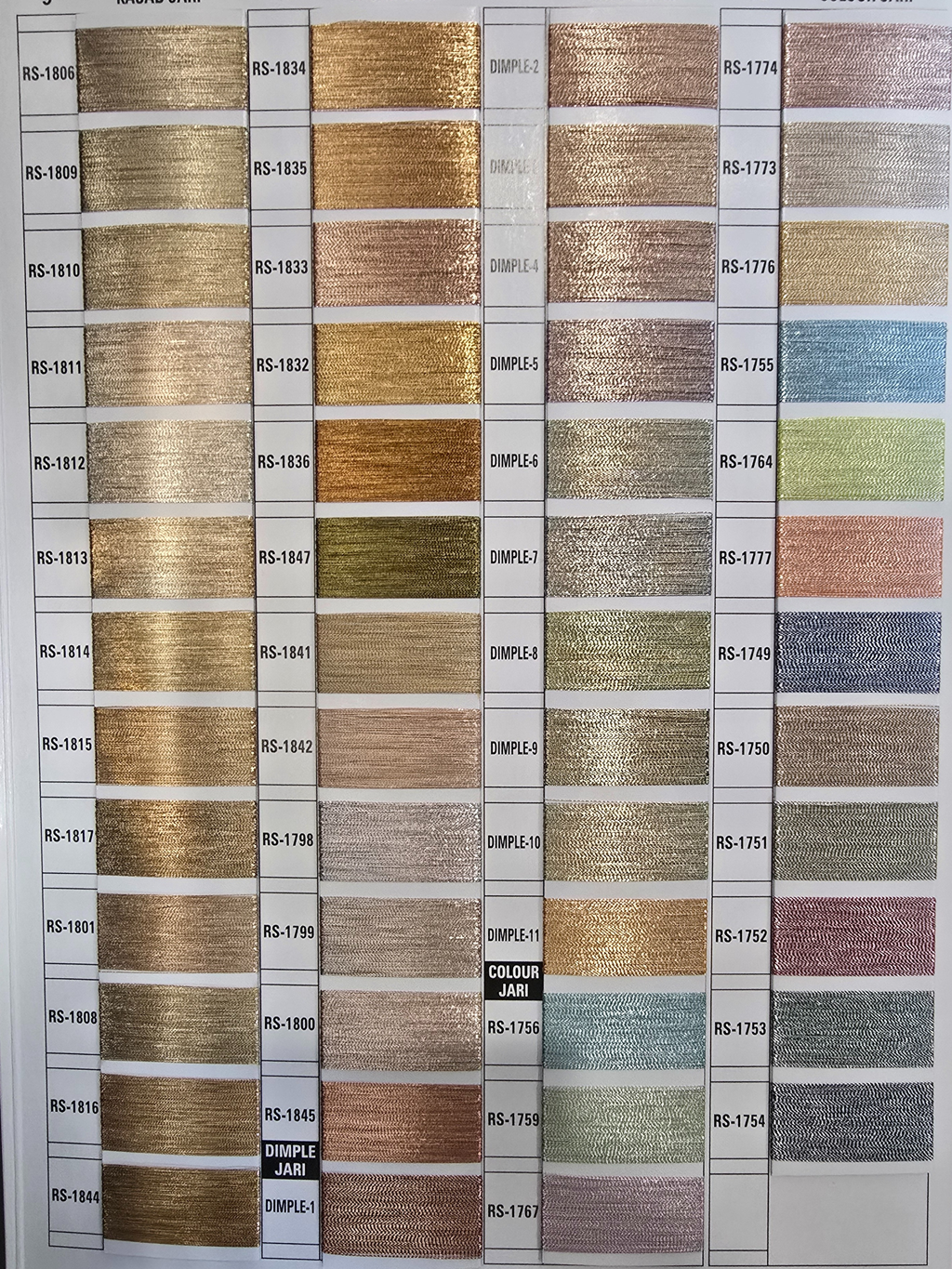 Zari Thread Shades